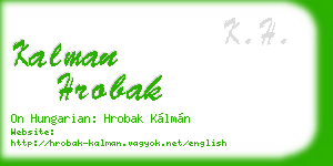 kalman hrobak business card