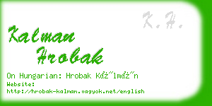 kalman hrobak business card